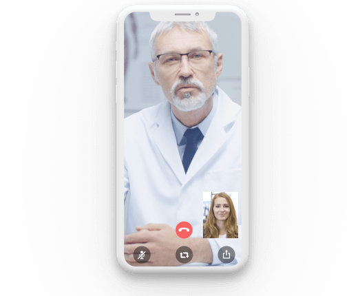 Videoconsulta de SaludOnNet en un iPhone